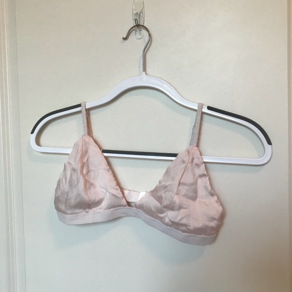 PacSun light pink silk bralette